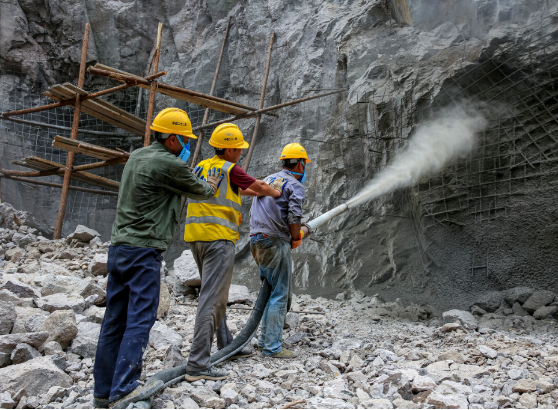 噴漿管使用現場 噴漿管使用現場